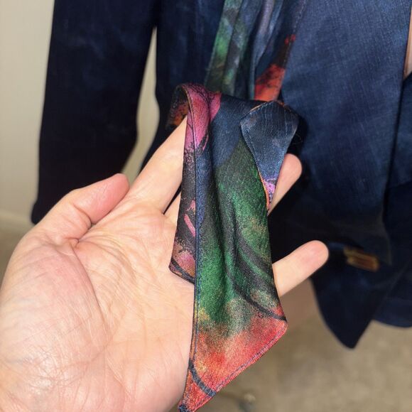 Platinum By Dorothy Schoelen Blazer Womens Size Medium Jacket Style No 2948 Blue - Picture 3 of 11